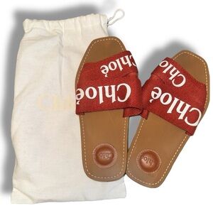 Authentic Chloé Red Sandals​